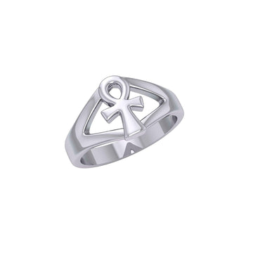Ankh Cross Silver Ring TRI1294 - Jewelry